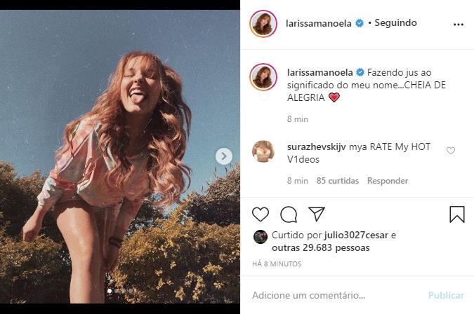 Larissa Manoela arranca elogios em sequência de fotos na web