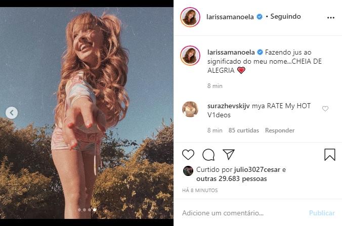 Larissa Manoela arranca elogios em sequência de fotos na web