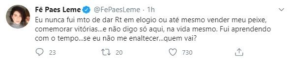 Nas redes, Fernanda Paes Leme fala sobre vender seu peixe