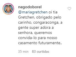 Nego do Borel e Duda Reis aparecem em clique fofo nas redes