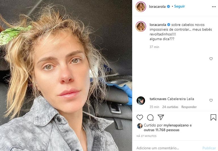 Carolina Dieckmann reclama do baby hair