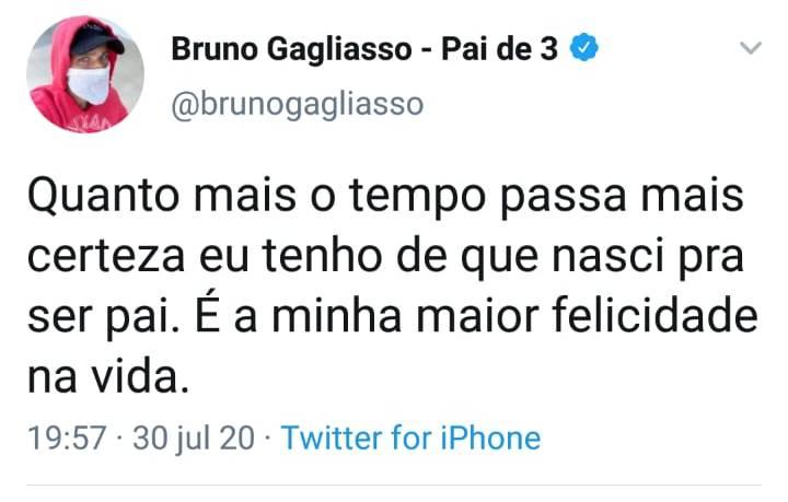 Bruno Gagliasso fala sobre a paternidade