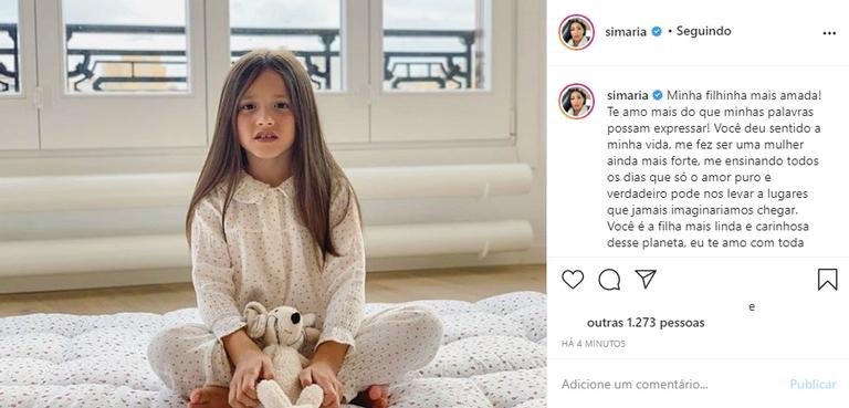 Simaria se derrete ao celebrar aniversário da filha, Giovanna