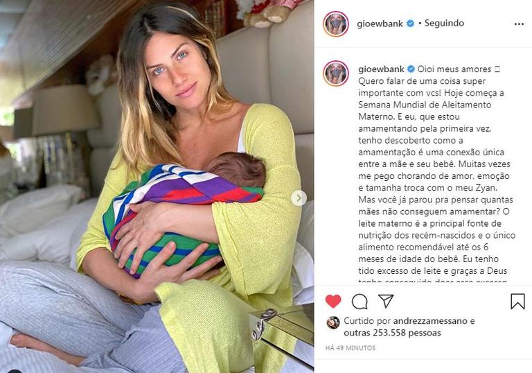 Giovanna Ewbank fala sobre amamentação