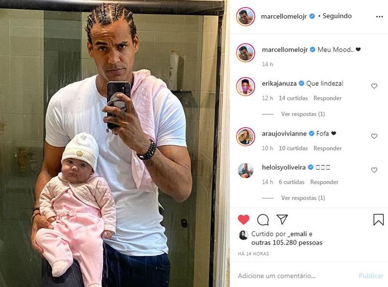 Marcello Melo Jr posa com a filha e encanta a web