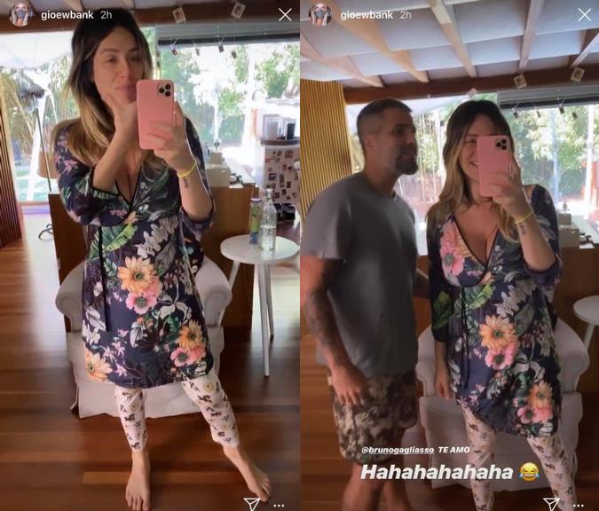 Giovanna Ewbank mostra look do dia e ganha elogio do marido