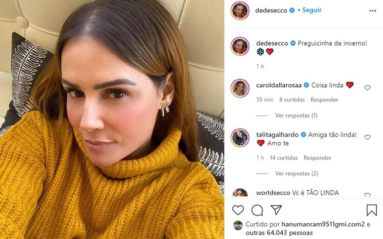 Deborah Secco aposta em tricot lindíssimo