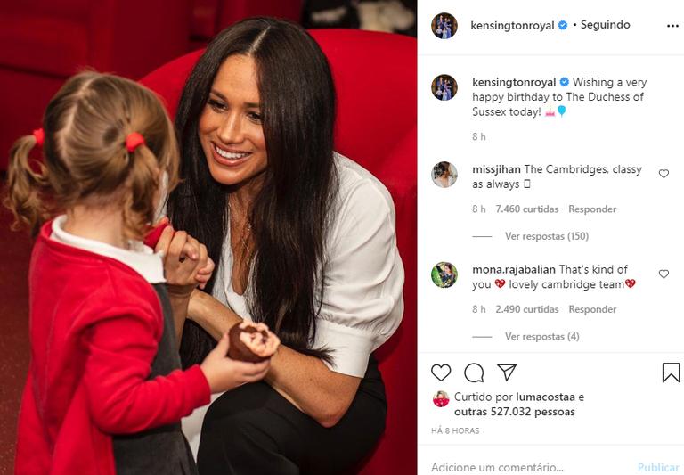 Meghan Markle comemora aniversário