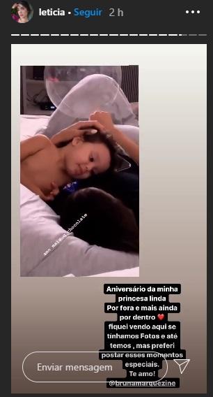 Leticia Almeida parabeniza Bruna Marquezine