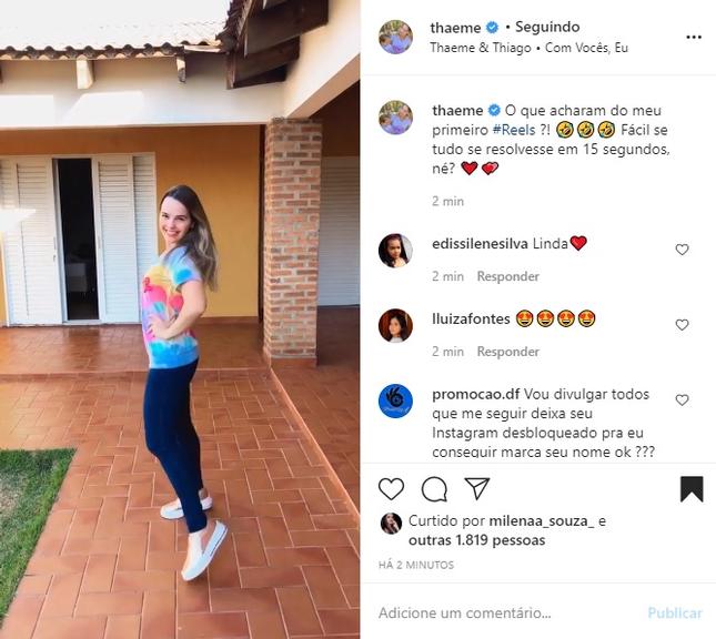 Thaeme e Liz aparecem nas redes em vídeo dançando juntas