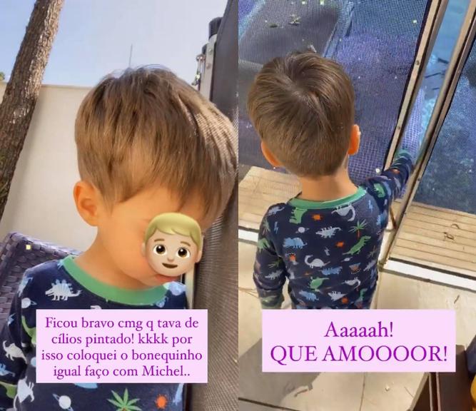 Thais Fersoza exibe o novo corte de cabelo do filho