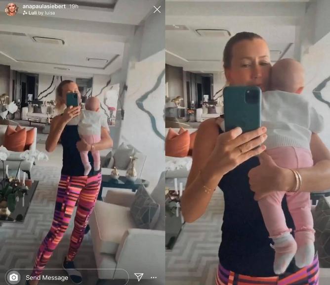 Ana Paula Siebert se impressiona com o crescimento da filha