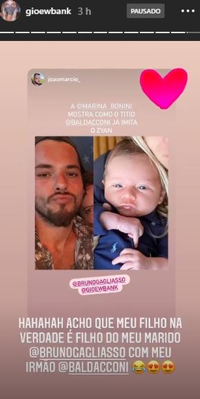 Giovanna Ewbank se diverte ao comparar o filho com o irmão