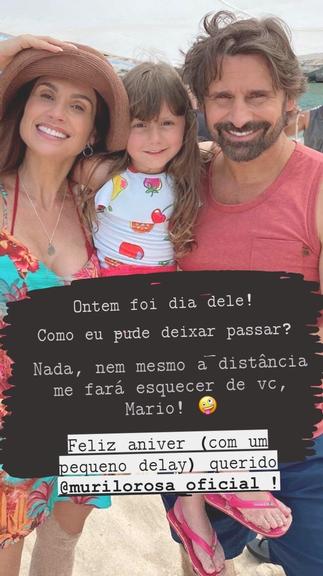 Flávia Alessandra parabeniza Murilo Rosa pelo seu aniversário