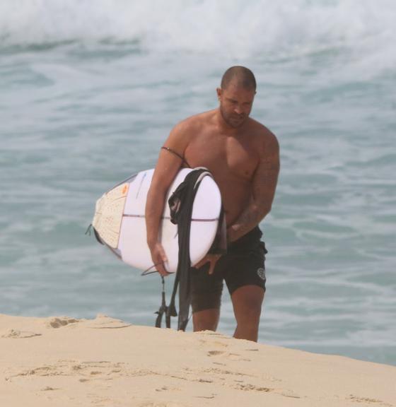 Cantor foi visto na praia