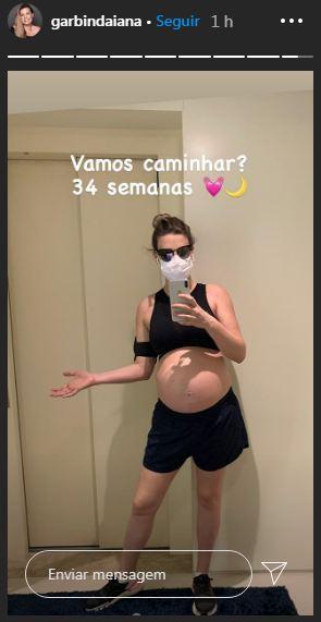 Daiana Garbin mostra barrigão de 8 meses e encanta 