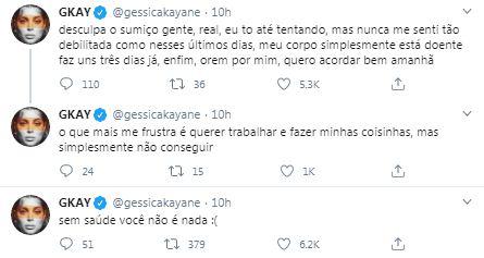 Gkay explica ausência nas redes sociais