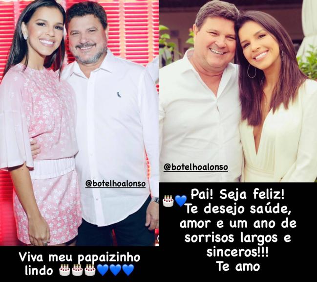 Mariana Rios usa as redes sociais para parabenizar o pai