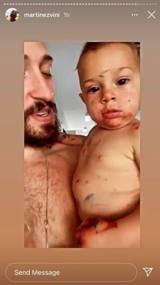 Vinicius Martinez mostra Valentin pintado e diverte a web