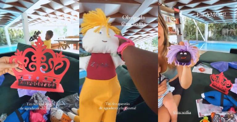 Titi, filha de Giovanna Ewbank, ganha presente de MC Soffia