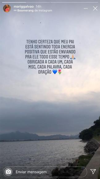 Filha de Eduardo Galvão agradece orações