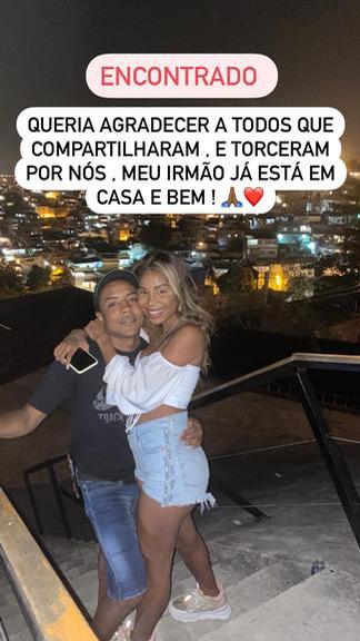 Luane Dias e o irmão