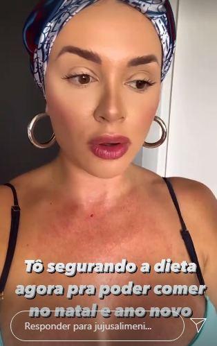  Juju Salimeni fala sobre fazer dieta