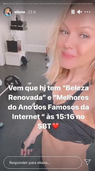 Eliana na academia