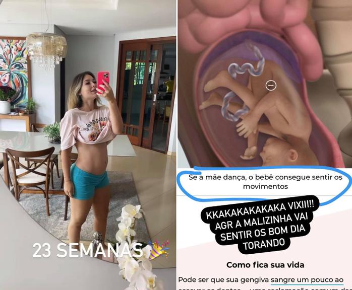 Virginia Fonseca celebra a chegada da 23ª semana de gravidez