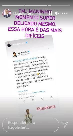 Tiago Leifert fala sobre Marcos Mion