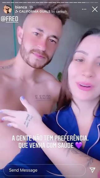 Bianca e Fred contam detalhes sobre o chá-revelação