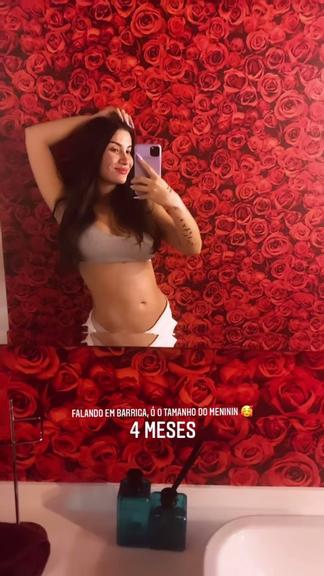 Bianca Andrade mostra a barriguinha de 4 meses e encanta