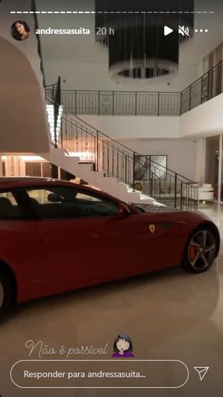 Suita mostra Ferrari de R$1,3 milhão de Gusttavo Lima