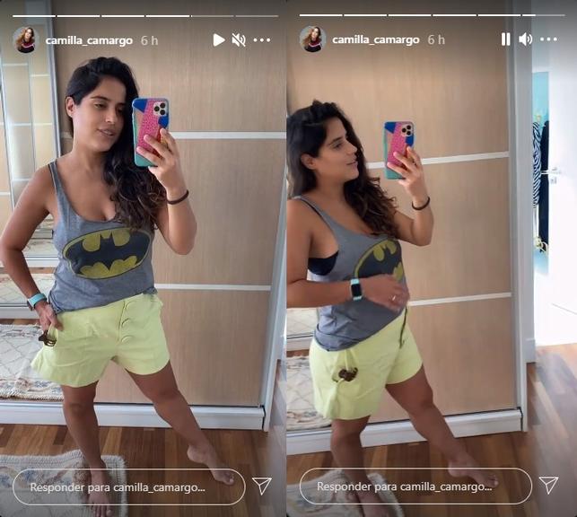 Camilla Camargo exibe o corpo uma semana após o parto