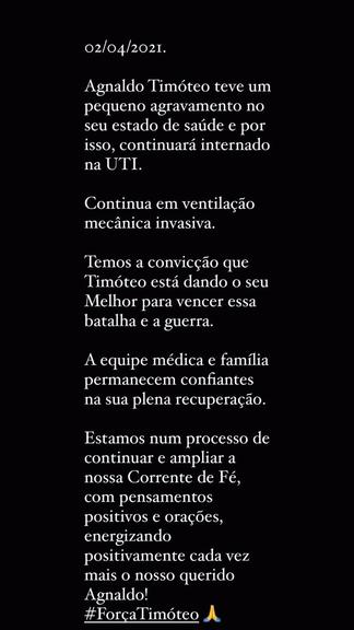 Família de Agnaldo Timóteo fala do estado de saúde do cantor