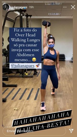 Juliana Paes na academia