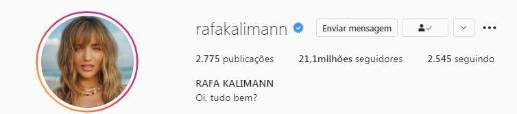 Juliette ultrapassa seguidores de Rafa Kalimann