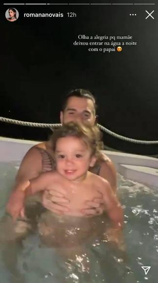 Romana Novais flagra Alok e Ravi brincando juntos na piscina