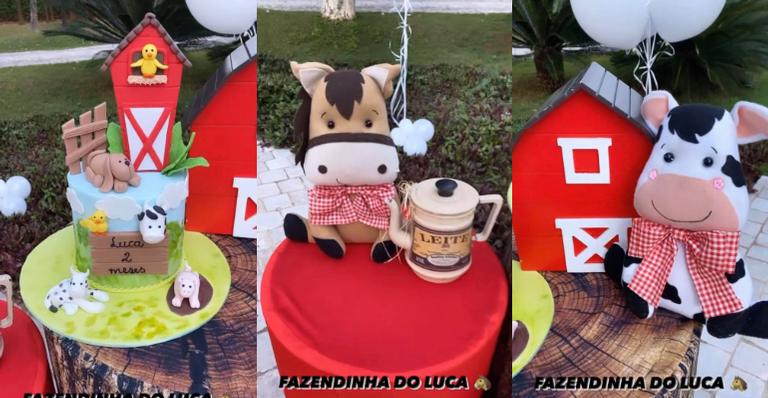 Lorena Carvalho mostra detalhes da festa de 2 meses do filho