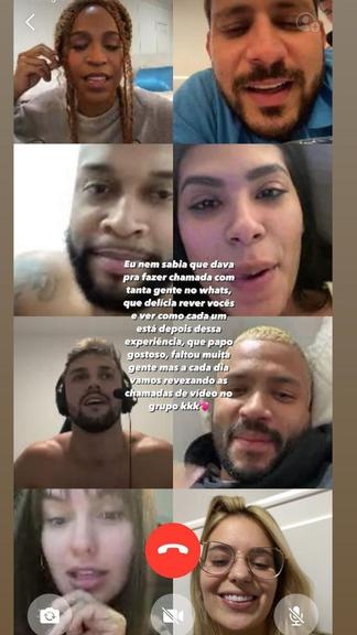 Viih Tube mostra ligação por vídeo com ex-participantes do BBB21