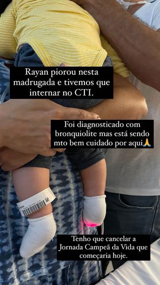 Filho de Malvino Salvador e Kyra Gracie é internado no CTI