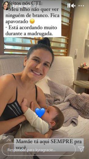 Após internação, Kyra Gracie diz que o filho não quer ver pessoas de branco