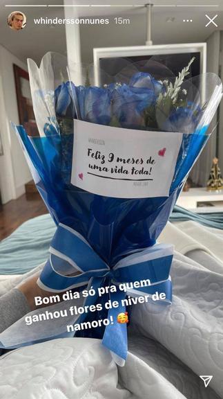 Whindersson celebra mais um mês de namoro com Maria Lina