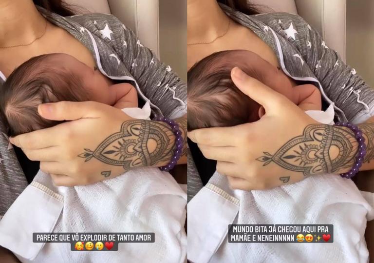 Bianca Andrade surge agarradinha com o filho, Cris