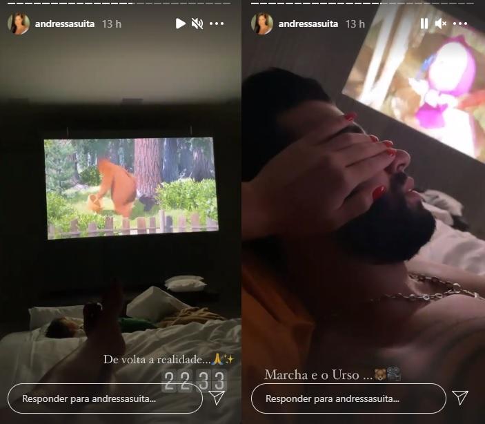 Gusttavo Lima surge no maior chamego com Andressa Suita