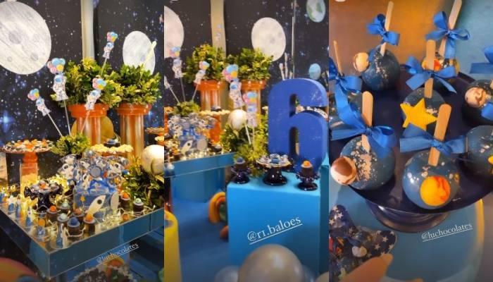 Simone mostra detalhes de festa de aniversário do filho