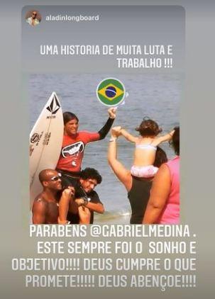 Em meio a brigas, Simone Medina comemora título mundial do filho, Gabriel Medina