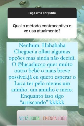  Mulher de Lucas Lucco revela planos de aumentar a família