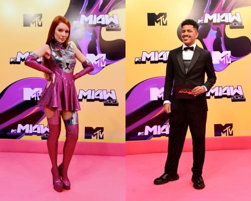 Confira os looks dos famosos no Pink Carpet do MTV Miaw