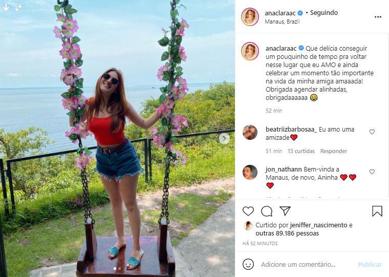 Ana Clara Lima viaja para Manaus e encontra, Vivian Amorim